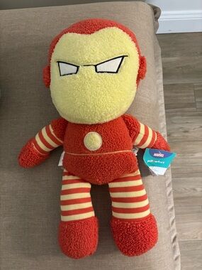 NEW-Marvel Plush Iron Man Toy - Red & Yellow Kids Plush